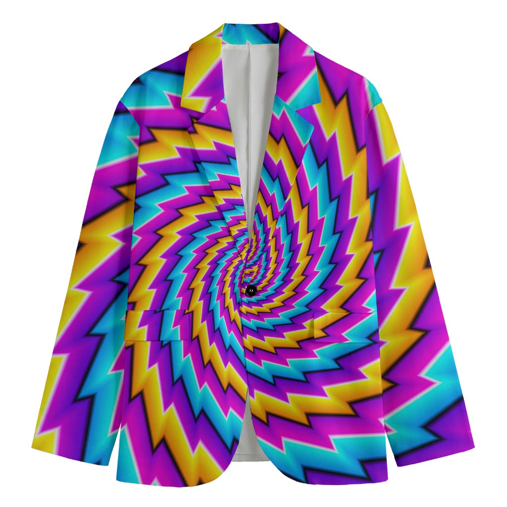 Twisted Spiral Moving Optical Illusion Men's Blazer