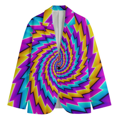 Twisted Spiral Moving Optical Illusion Men's Blazer
