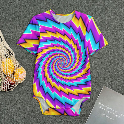 Twisted Spiral Moving Optical Illusion Men's Bodysuit