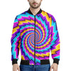 Twisted Spiral Moving Optical Illusion Men's Bomber Jacket