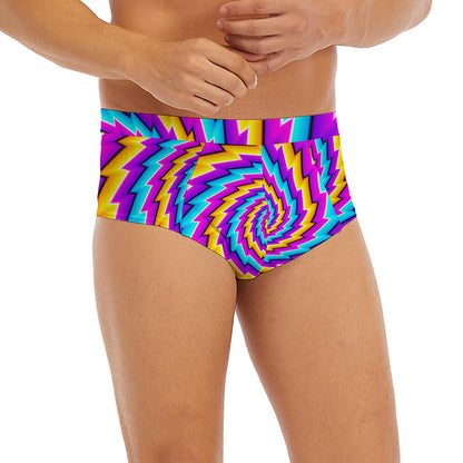 Twisted Spiral Moving Optical Illusion Men's Briefs