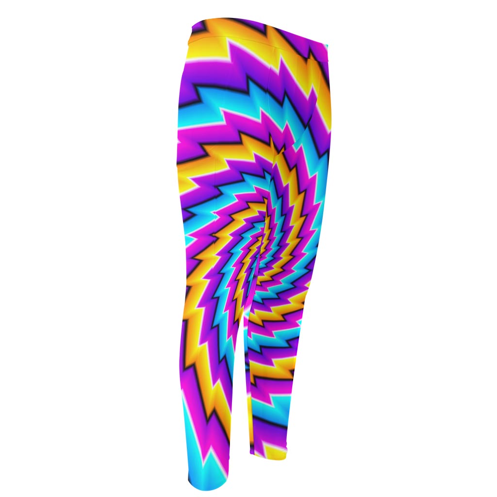 Twisted Spiral Moving Optical Illusion Men's Compression Pants