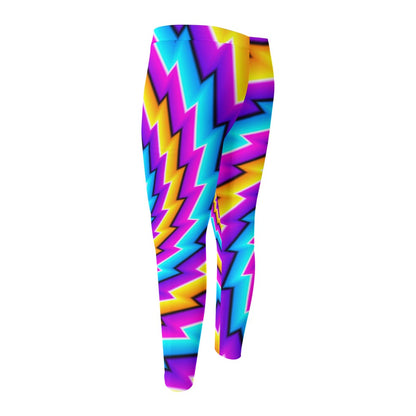 Twisted Spiral Moving Optical Illusion Men's Compression Pants