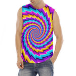 Twisted Spiral Moving Optical Illusion Men's Fitness Tank Top
