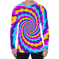 Twisted Spiral Moving Optical Illusion Men's Long Sleeve T-Shirt