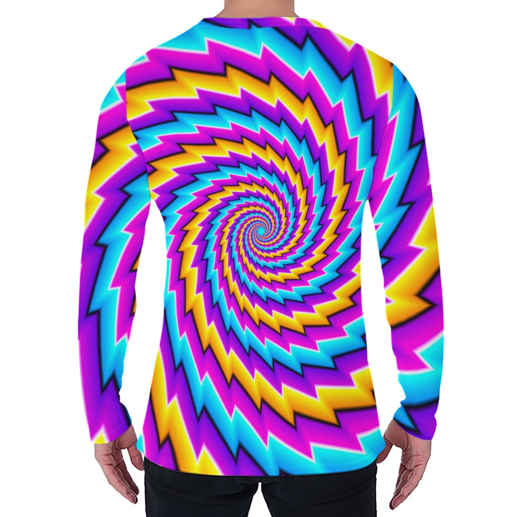 Twisted Spiral Moving Optical Illusion Men's Long Sleeve T-Shirt