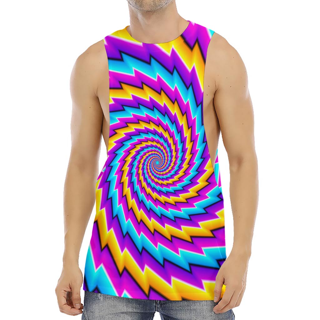 Twisted Spiral Moving Optical Illusion Men's Muscle Tank Top