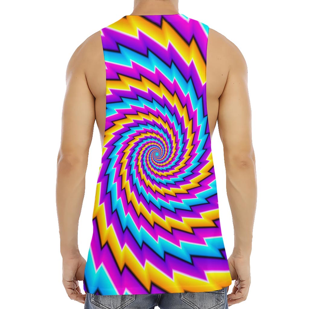 Twisted Spiral Moving Optical Illusion Men's Muscle Tank Top