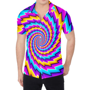 Twisted Spiral Moving Optical Illusion Men's Shirt