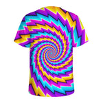 Twisted Spiral Moving Optical Illusion Men's Sports T-Shirt