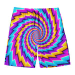 Twisted Spiral Moving Optical Illusion Men's Swim Trunks