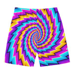 Twisted Spiral Moving Optical Illusion Men's Swim Trunks