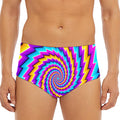 Twisted Spiral Moving Optical Illusion Men's Triangle Swim Briefs