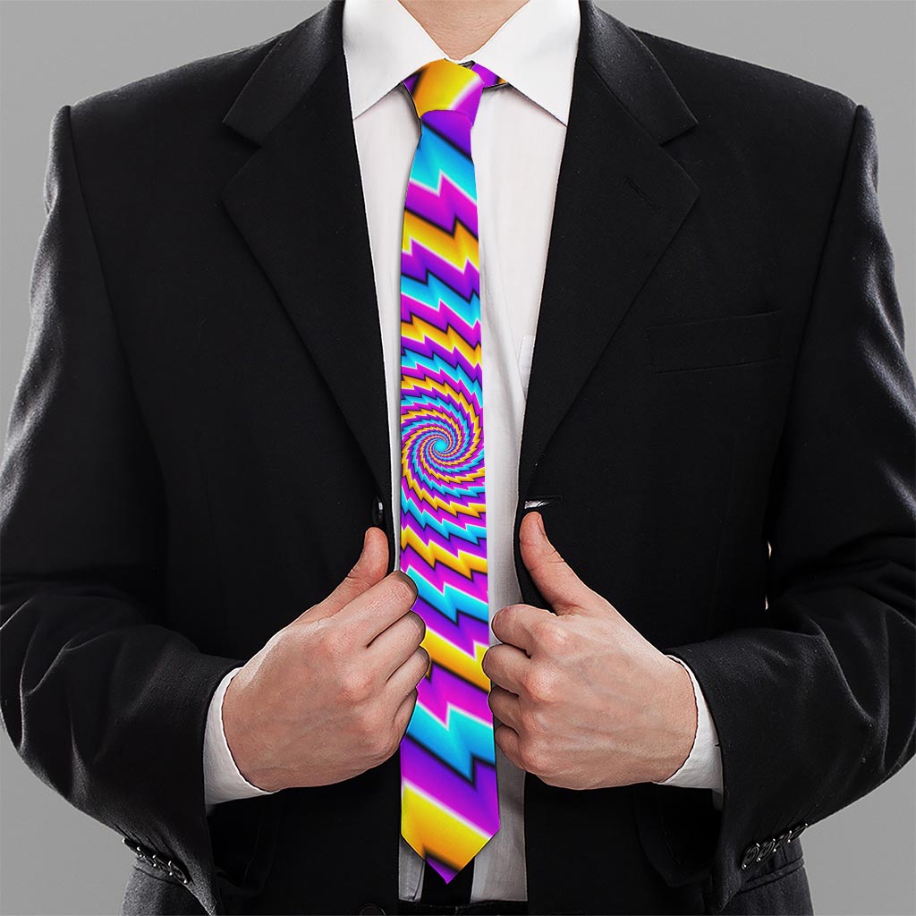 Twisted Spiral Moving Optical Illusion Necktie