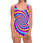 Twisted Spiral Moving Optical Illusion One Piece Swimsuit