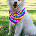 Twisted Spiral Moving Optical Illusion Over The Collar Dog Bandana