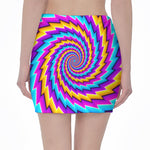 Twisted Spiral Moving Optical Illusion Pencil Mini Skirt