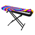 Twisted Spiral Moving Optical Illusion Piano Keyboard Cover