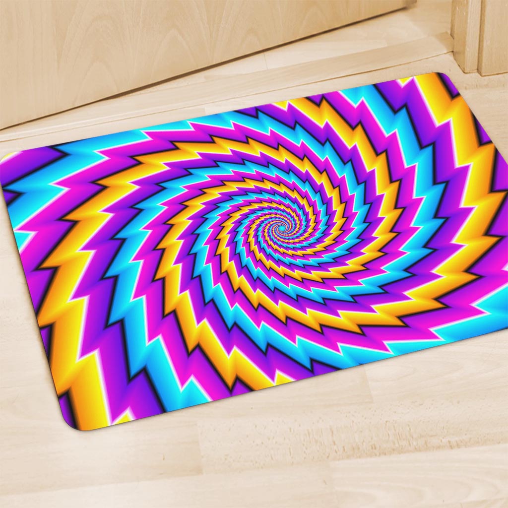 Twisted Spiral Moving Optical Illusion Polyester Doormat