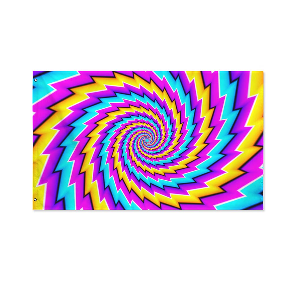 Twisted Spiral Moving Optical Illusion Polyester Flag