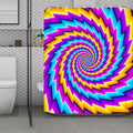 Twisted Spiral Moving Optical Illusion Polyester Shower Curtain