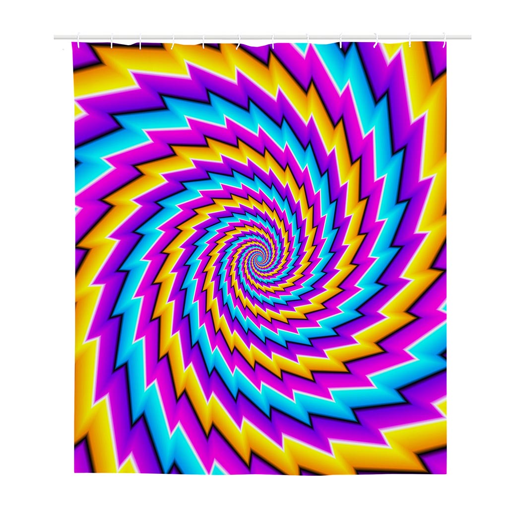Twisted Spiral Moving Optical Illusion Polyester Shower Curtain