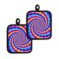 Twisted Spiral Moving Optical Illusion Pot Holders
