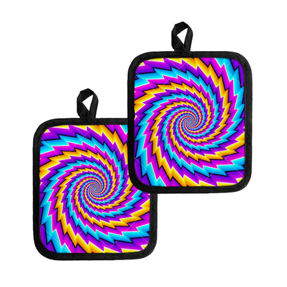 Twisted Spiral Moving Optical Illusion Pot Holders