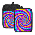 Twisted Spiral Moving Optical Illusion Pot Holders With Pocket