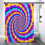 Twisted Spiral Moving Optical Illusion Premium Shower Curtain