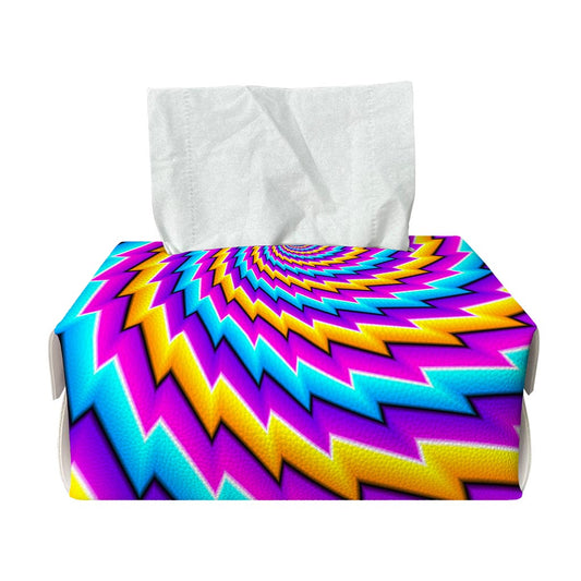 Twisted Spiral Moving Optical Illusion Rectangle Tissue Box Cover
