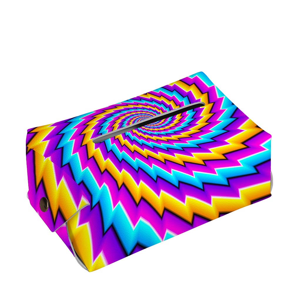 Twisted Spiral Moving Optical Illusion Rectangle Tissue Box Cover