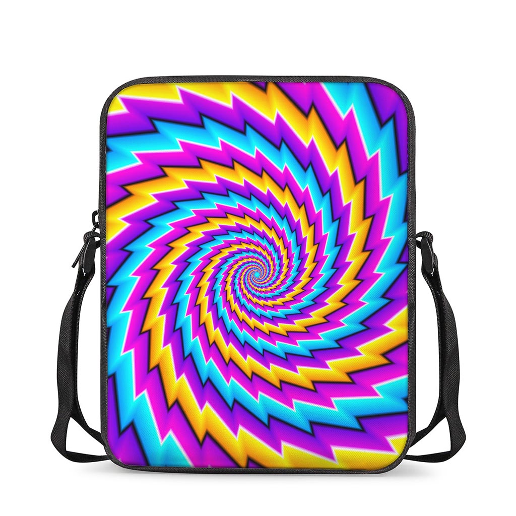 Twisted Spiral Moving Optical Illusion Rectangular Crossbody Bag