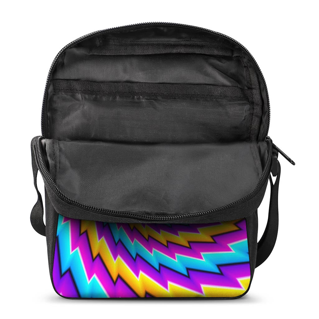 Twisted Spiral Moving Optical Illusion Rectangular Crossbody Bag