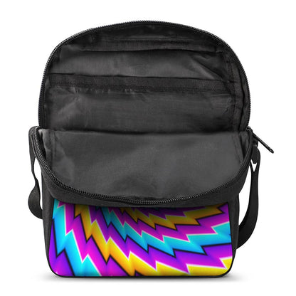 Twisted Spiral Moving Optical Illusion Rectangular Crossbody Bag
