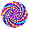 Twisted Spiral Moving Optical Illusion Round Blanket