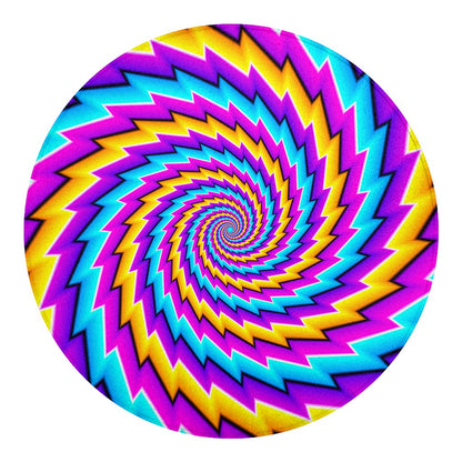 Twisted Spiral Moving Optical Illusion Round Blanket