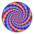 Twisted Spiral Moving Optical Illusion Round Floor Mat
