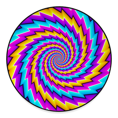 Twisted Spiral Moving Optical Illusion Round Floor Mat