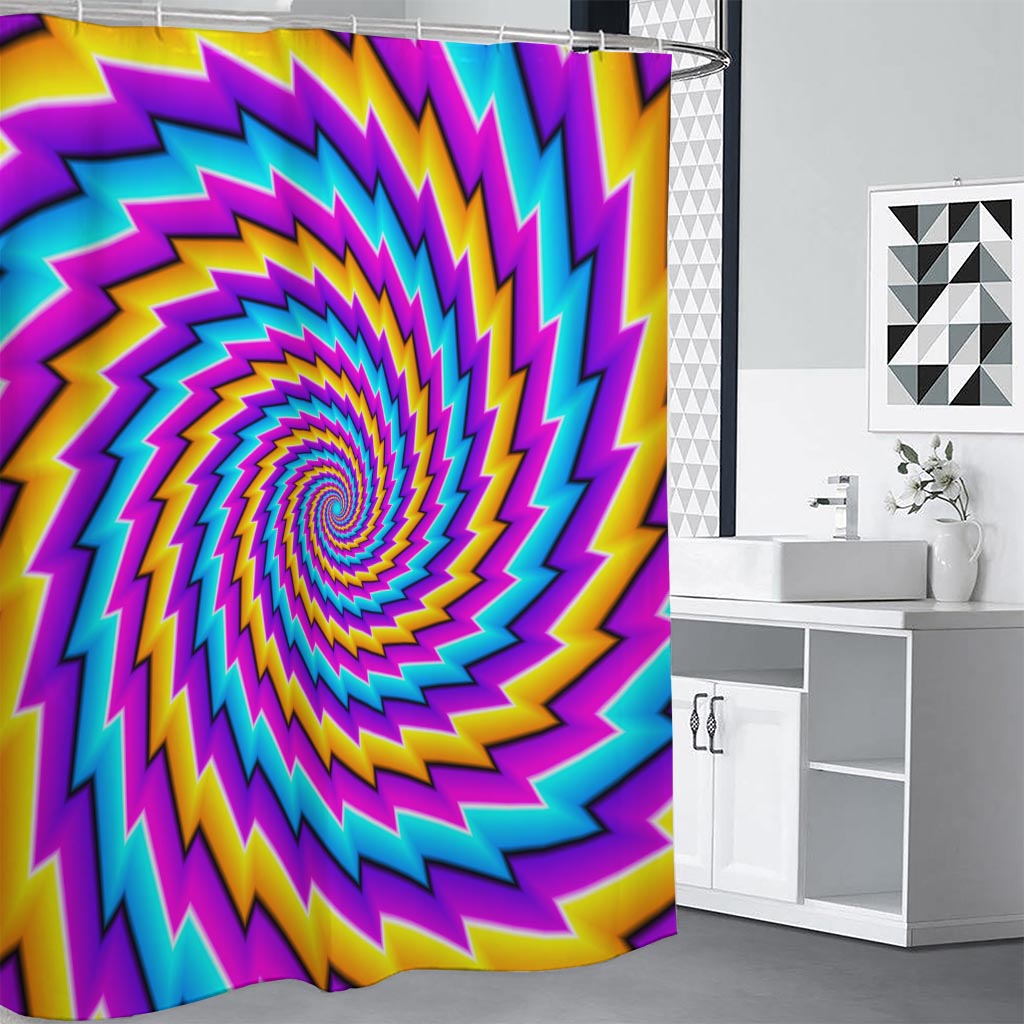 Twisted Spiral Moving Optical Illusion Shower Curtain