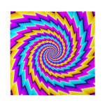 Twisted Spiral Moving Optical Illusion Silk Bandana