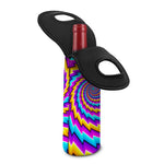 Twisted Spiral Moving Optical Illusion Single Neoprene Wine Tote