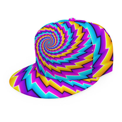 Twisted Spiral Moving Optical Illusion Snapback Cap