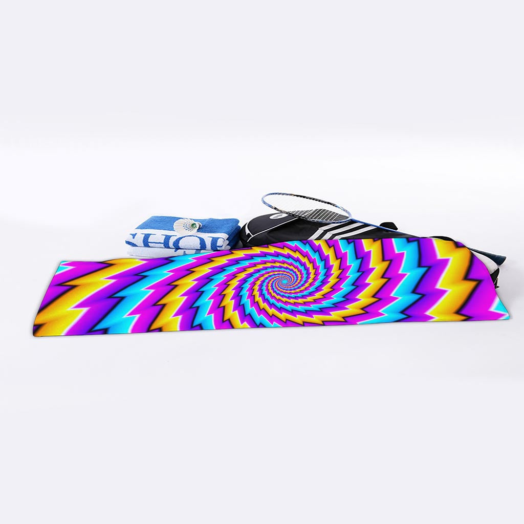 Twisted Spiral Moving Optical Illusion Sports Towel
