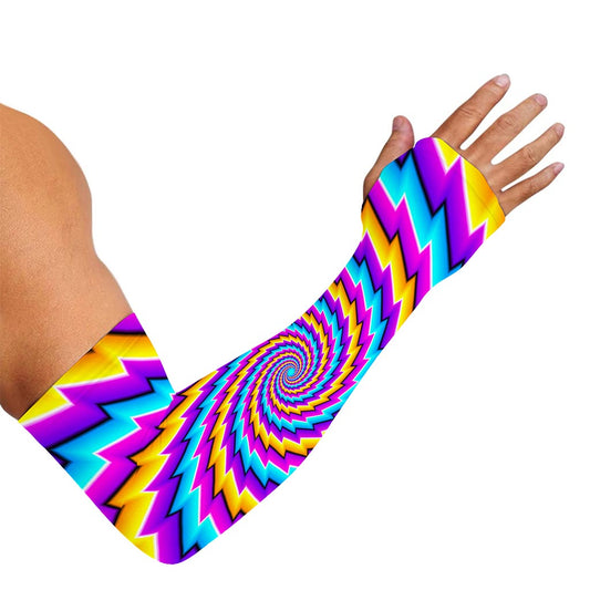 Twisted Spiral Moving Optical Illusion Sun Protection Arm Sleeves