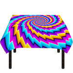 Twisted Spiral Moving Optical Illusion Tablecloth