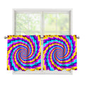 Twisted Spiral Moving Optical Illusion Tier Curtains