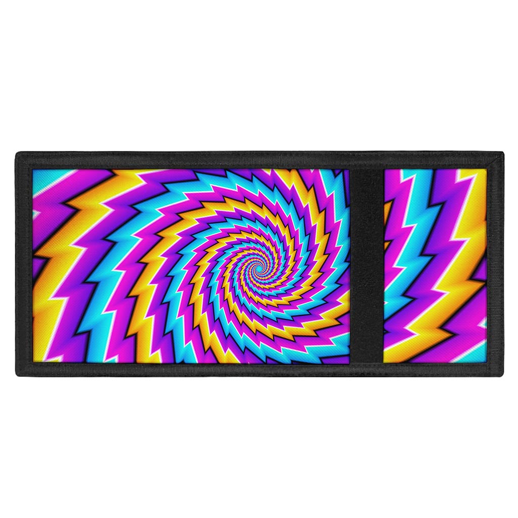 Twisted Spiral Moving Optical Illusion Trifold Wallet
