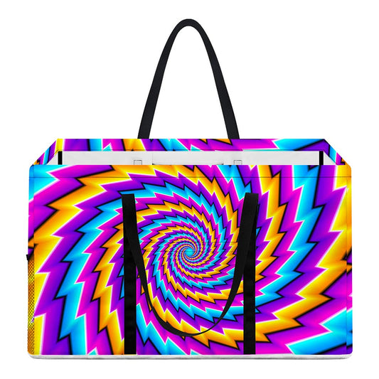 Twisted Spiral Moving Optical Illusion Utility Tote Bag