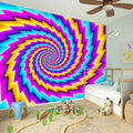 Twisted Spiral Moving Optical Illusion Wall Sticker